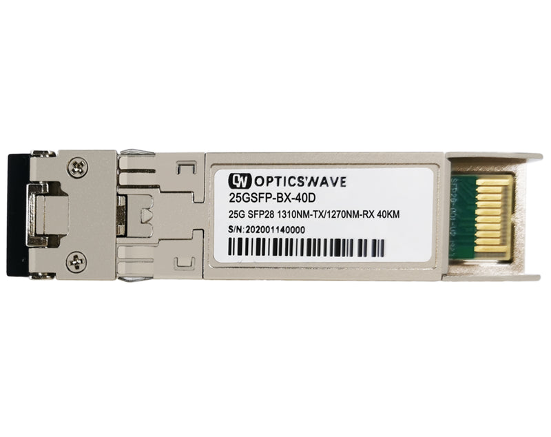 25GBASE-BX40-D SFP28 1310nm-TX/1270nm-RX 40km DOM LC SMF Optical Transceiver Module