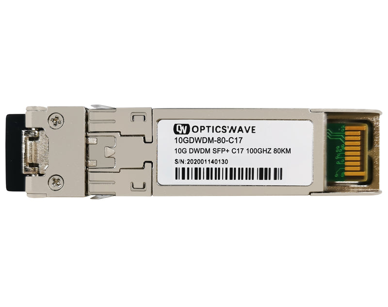 10G DWDM SFP+ C17-C61 100GHz 80km DOM LC SMF Transceiver Module