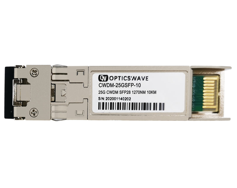 25G CWDM SFP28 1270nm-1370nm 10km DOM LC SMF Optical Transceiver Module