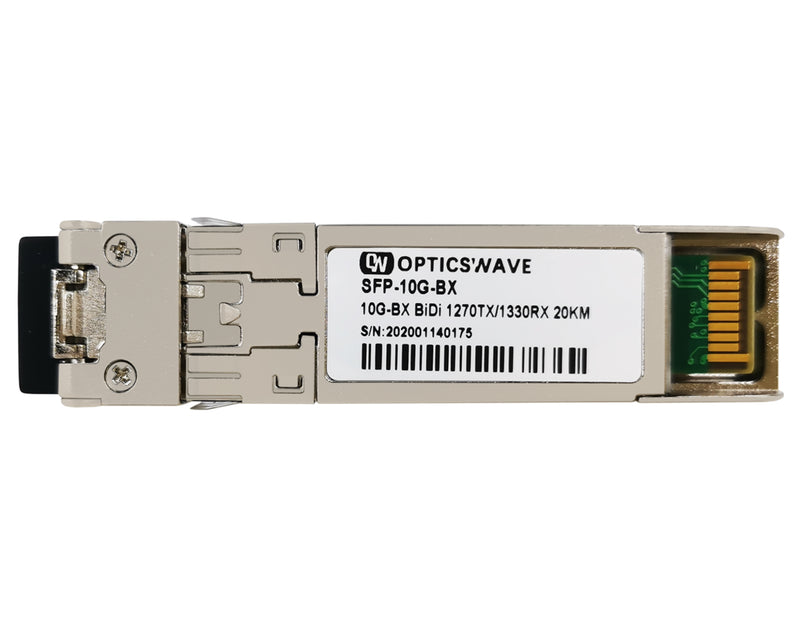 10GBASE-BX20-U BiDi SFP+ 1270nm-TX/1330nm-RX 20km DOM LC SMF Transceiver Module