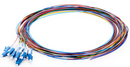 LC UPC or LC APC 12 Fibers OS2 Single Mode Unjacketed Color-Coded Fiber Optic Pigtail