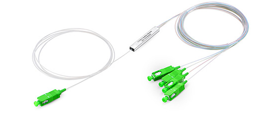 1x4 PLC Fiber Splitter, SC/APC, Mini Module, 900μm,  Singlemode