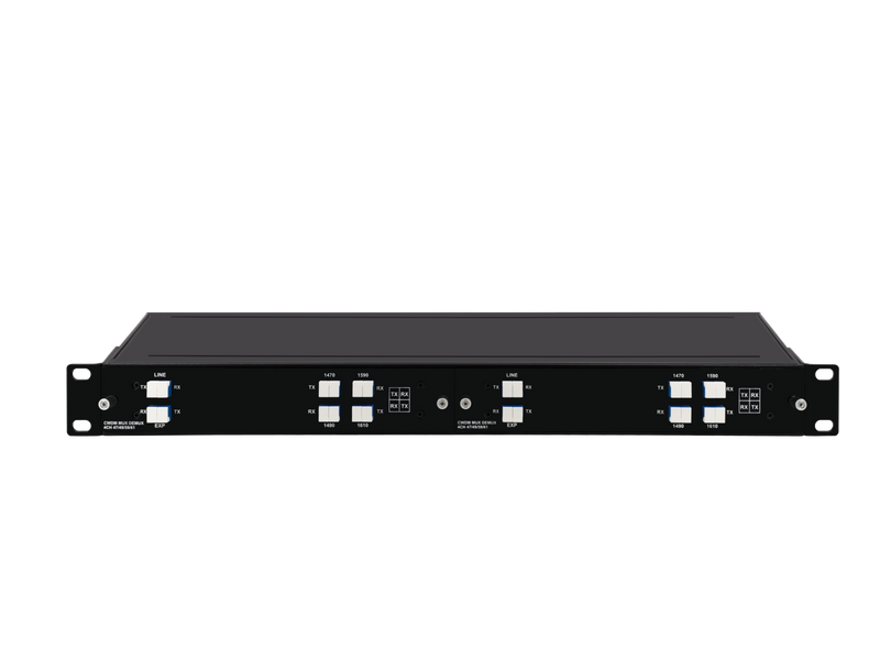 4CH with Monitor LC/UPC, Dual Fiber, Low Insertion Loss CWDM Mux Demux, FMU Series Plug-in Module