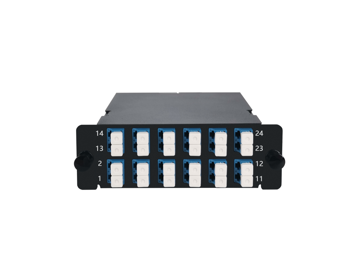 FHD 2x MTP®-12 Cassette, 24 Fibers OS2 SMF, 2x 12F MTP® to 12x LC Dupl ...