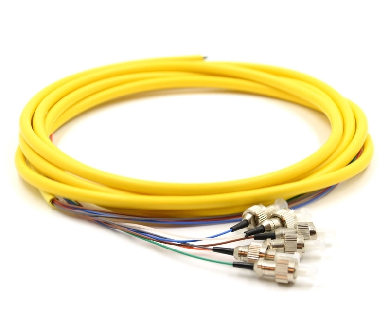 6 Fiber FC Pigtail, SIngle-mode, OS2 Single-mode, OS2, 9/125, Fiber Optic Pigtail