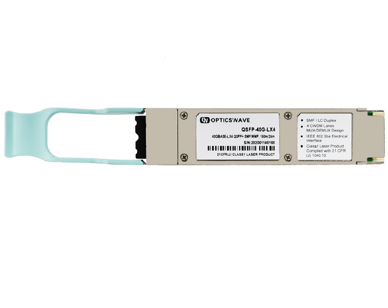 40GBASE-UNIV LX4 QSFP+ 1310nm 2km DOM LC SMF/MMF Optical Transceiver Module