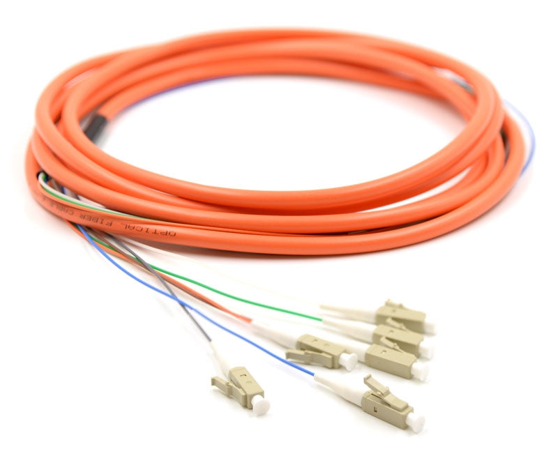 6 Fiber LC Pigtail, Multimode, OM1 Multimode, OM1, 62.5/125, Fiber Optic Pigtail