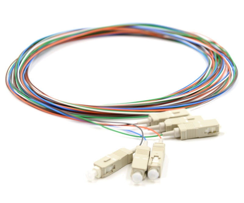 6 Fiber SC Pigtail, Multimode, OM1 Multimode, OM1, 62.5/125, Fiber Optic Pigtail