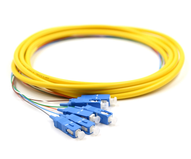 6 Fiber SC Pigtail, Single-mode, OS2 Single-mode, OS2, 9/125, Fiber Optic Pigtail