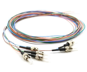 6 Fiber ST Pigtail, Multimode, OM3 Multimode, OM3, 50/125, Fiber Optic Pigtail