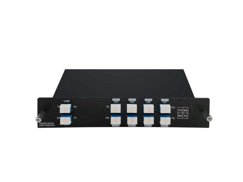 Single Fiber 8CH 100GHz C21-C35/C22-36 with Expansion Port, LC/UPC, DWDM Mux Demux, FMU Series Plug-in Module