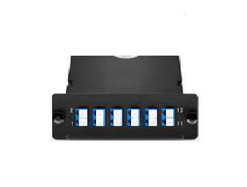 FHD MTP®-12 Cassette, 12 Fibers OS2 Single Mode,  MTP® to 6x LC Duplex (Blue), 0.35dB max