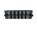 FHD Fiber Adapter Panel, OS2/OM3/OM4, 12x MTP® Key Up to Key Down (Black) Adapter, Ceramic Sleeve