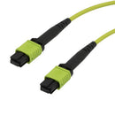MTP-12 Female 12 Fibers LSZH OM5 50/125 Multimode Elite Trunk Cable, Lime Green