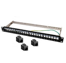 1U 24 Ports Cat5e Unshielded Feed-Through High Quality Patch Panel