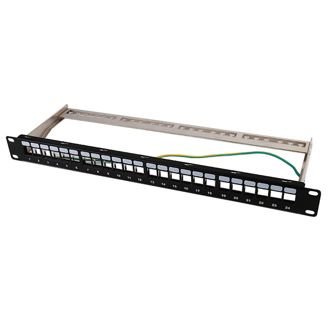 1U 24 Ports Shielded/Unshielded Blank Keystone High Quality Patch Panel