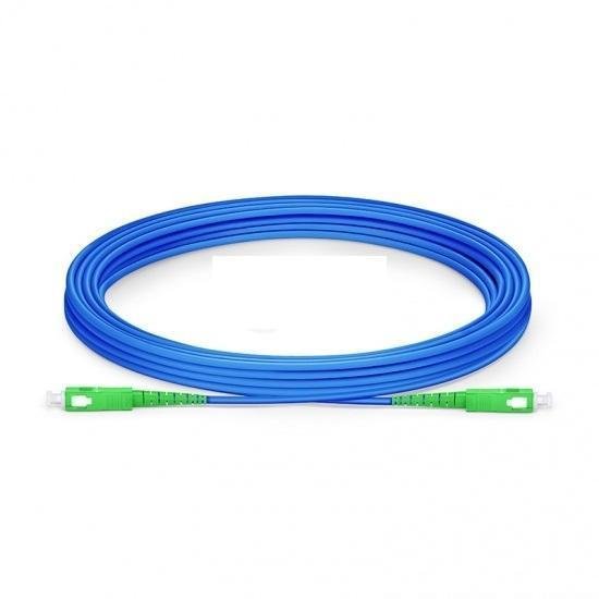 SC APC to SC APC Simplex OS2 Single Mode Armored PVC (OFNR) 3.0mm Fiber Optic Patch Cable