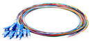 SC UPC or SC APC 12 Fibers OS2 Single Mode Unjacketed Color-Coded Fiber Optic Pigtail