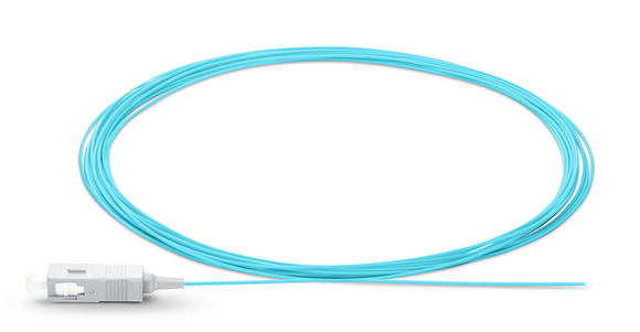 SC UPC Simplex OM3 Multimode PVC (OFNR) 0.9mm Fiber Optic Pigtail ...