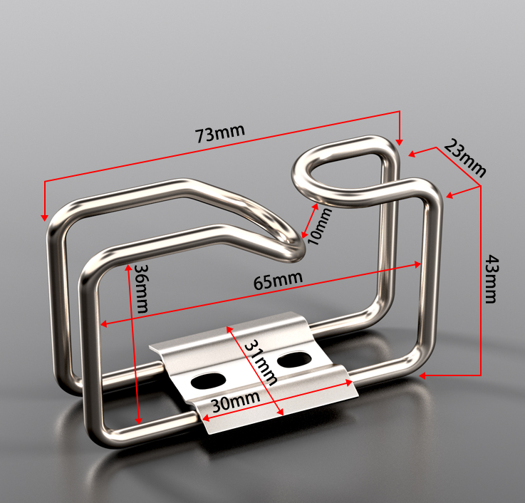 Single D-ring Vertical Cable Manager with M6 Model Screws and Nuts